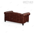 Sofa furniture luxury vintage leather chesterfield sofa